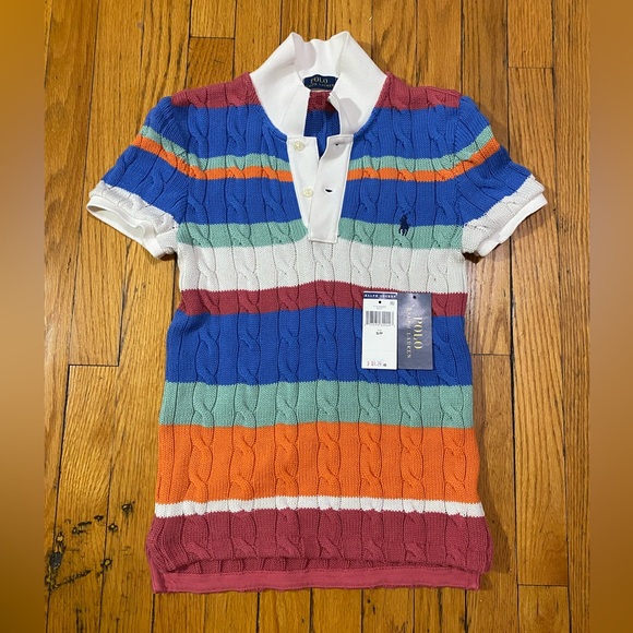 Ralph Lauren Tops - 🐎Ralph Lauren: Slim-fit, Cable-knit Polo Shirt (05.02.2024)